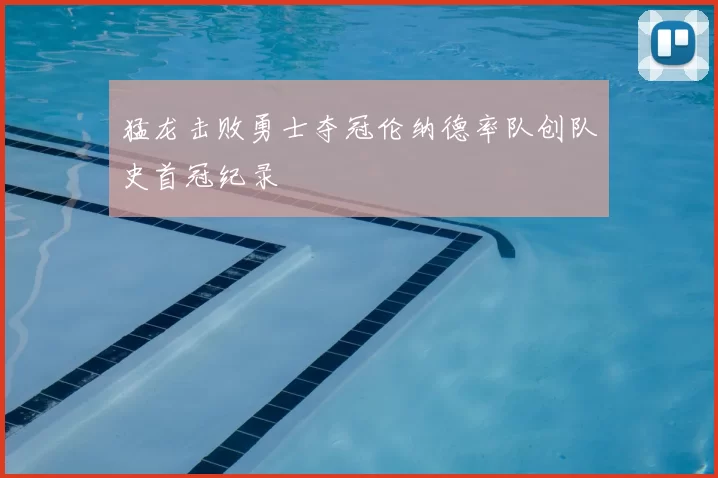 猛龙击败勇士夺冠伦纳德率队创队史首冠纪录