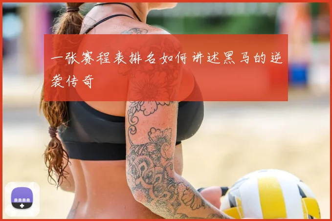 一张赛程表排名如何讲述黑马的逆袭传奇