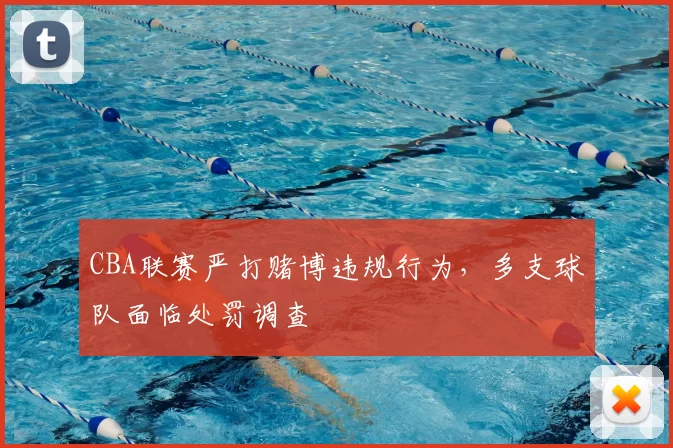 CBA联赛严打赌博违规行为，多支球队面临处罚调查