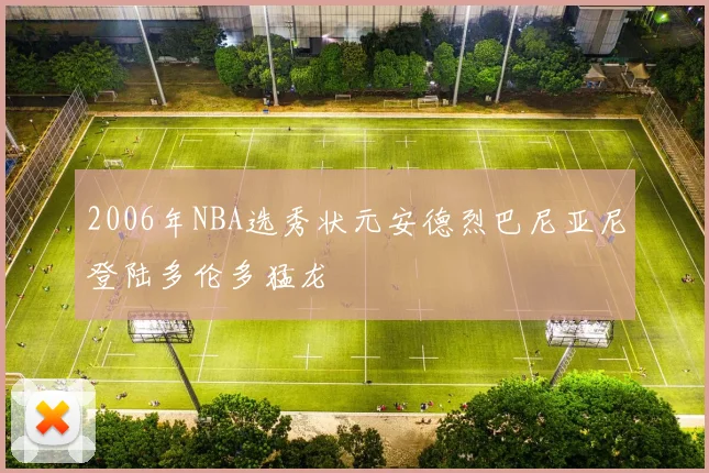 2006年NBA选秀状元安德烈巴尼亚尼登陆多伦多猛龙